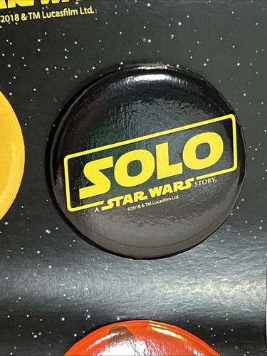 2018 Star Wars "Solo" Pinbacks, 4 On Original Card, NOS, LucasFilms - Picture 3 of 6