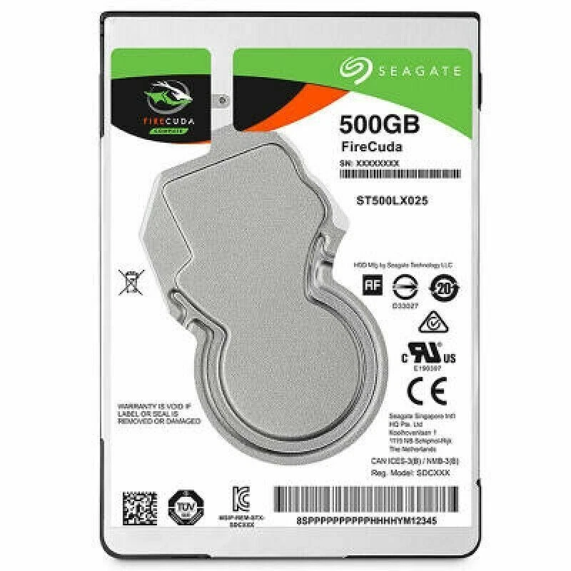 500GB For Seagate ST500LX025 2.5" FireCuda SSHD 8GB cMLC NAND SATA III - 6Gb/s - Image 2 of 3