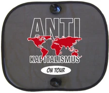 ANTI CAPITALISM ON TOUR Car Sun Shade Motif Large