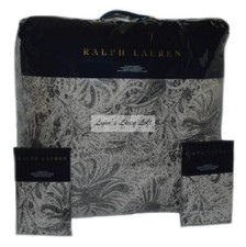 RALPH LAUREN Dover Street Gwendolyn Paisley Gray FULL/ QUEEN COMFORTER SET 800