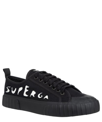 Superga zapatillas mujer 2630 S3138DW-A5F Black - White Nero algodón logotipo - Imagen 3 de 5