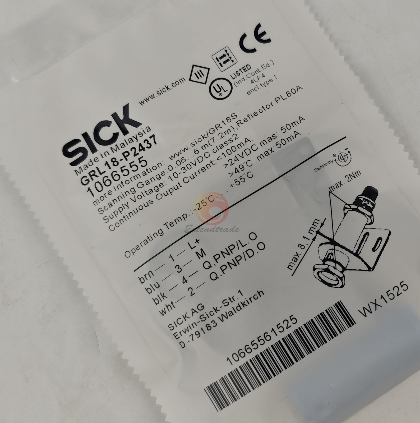 1PC For SICK GRL18-P2437 1066555 Sensor GRL18P2437 New
