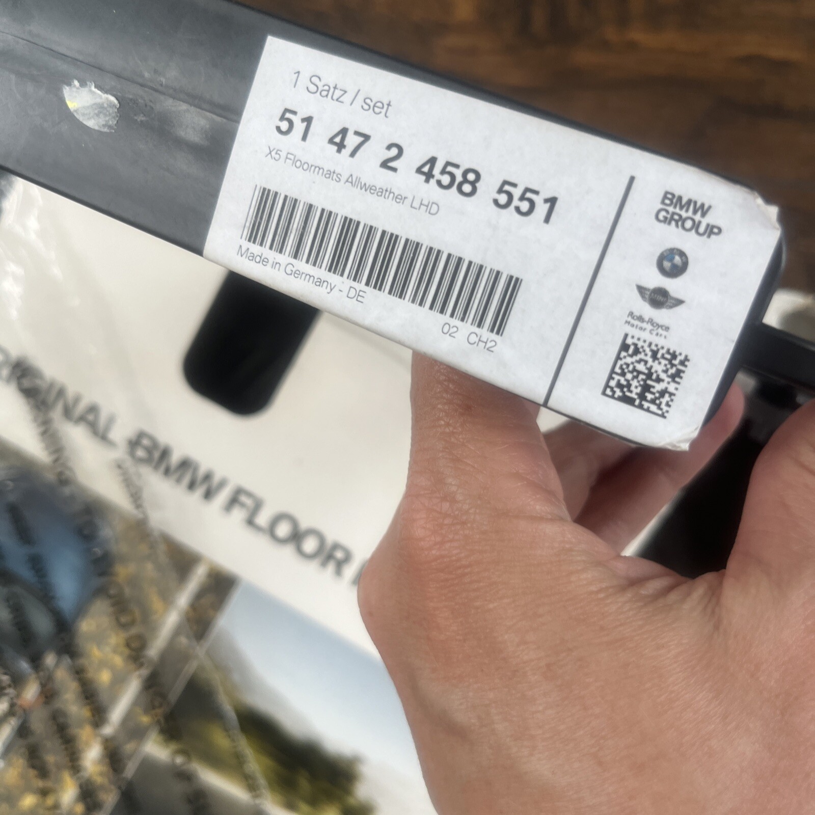 Genuine BMW All Weather Rubber Floor Mats G05 X5 G06 X6 G09 XM FRONT