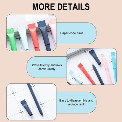 Paper Ballpoint Pens Recyclable Biro Pen 1.0mm
