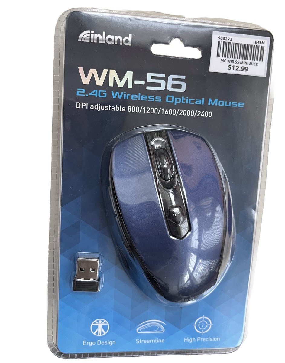 Inland WM56 Wireless Notebook Mouse - Blue | eBay