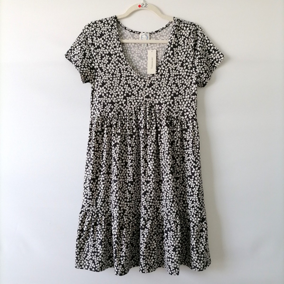 francesca's blue rain dress Francescas Blue Rain Dress Womens S Green Floral V-Neck Button Front Mini  Lined