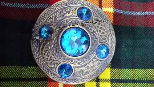 Scottish Celtic Pin Brooch for Men Antique Kilt Fly Plaid Pins & Brooches 4" - Picture 14 of 28