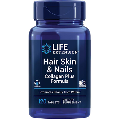 Life Extension Hair, Skin, Nails- Collagen Plus, 120 Tablets