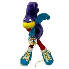 NWT Vintage 1993 Road Runner Poseable Plush Warner Brothers Mighty Star 24k