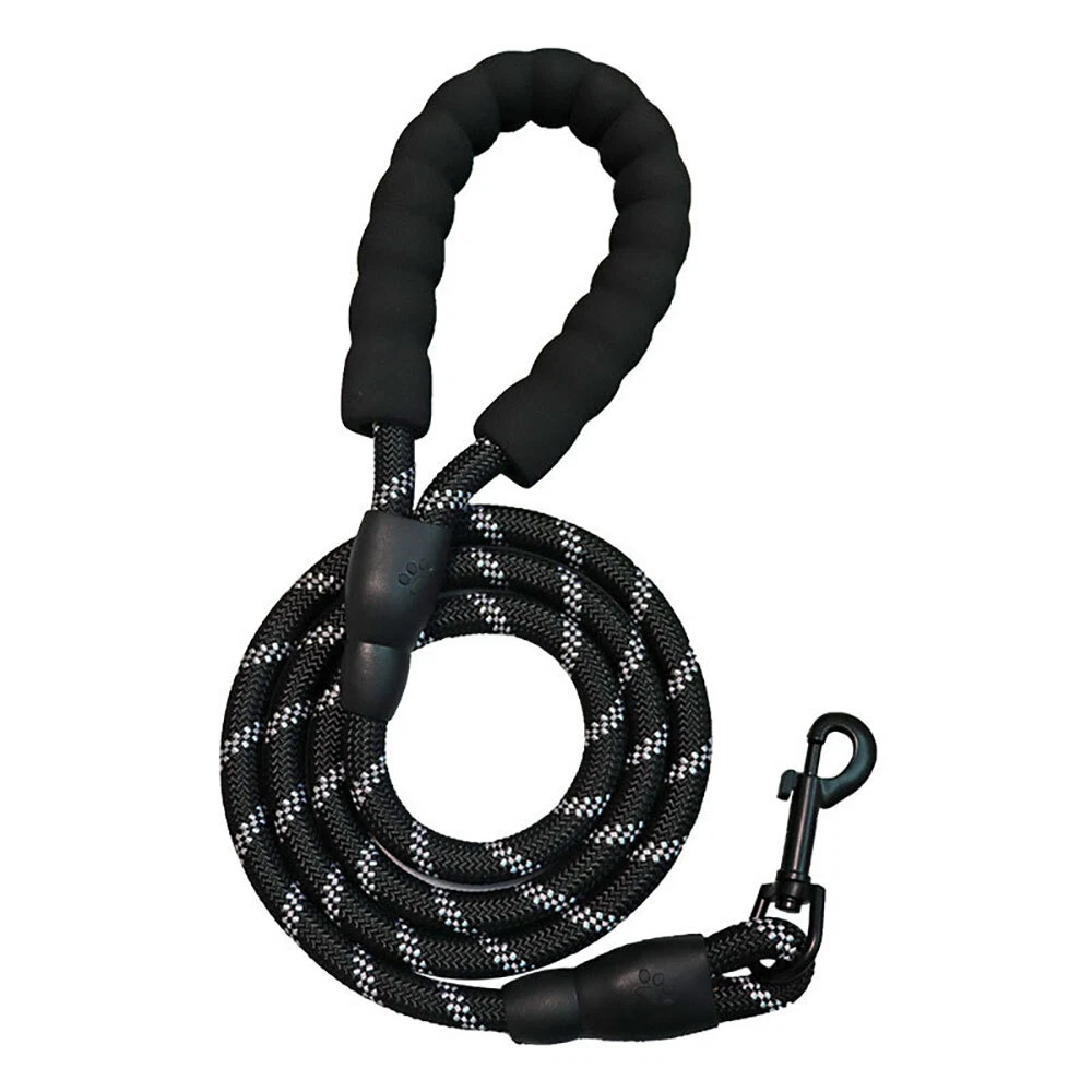 10FT Large Pet Rope Dog Leash Heavy Duty Reflective Nylon Leads w/ Comfy Handle