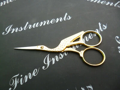 Nähschere, Storchschere, Fadenschere, Stoffschere, Schere gold 11,5cm - Bild 1 von 2