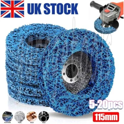 5-20X Poly Strip Wheel Discs Paint Rust Remove Abrasive Angle Grinder 115mm 4.5"