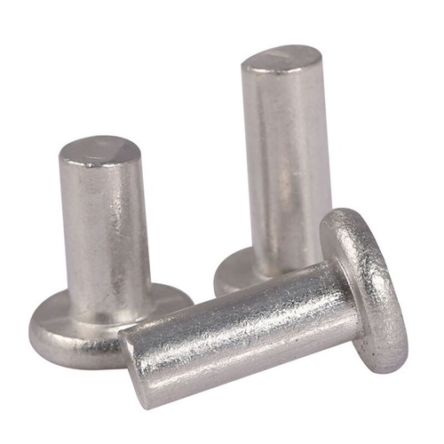 M3 3mm Flat Head Knurling Rivets Solid Aluminum Rivet Fasteners nuts - Picture 4 of 4
