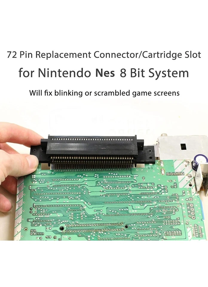 NEW 72 Pin Connector Replacement Cartridge Slot For Nintendo NES  - Image 2 of 4