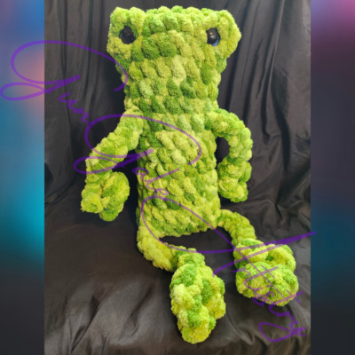 Handmade Jumbo Crochet Frog