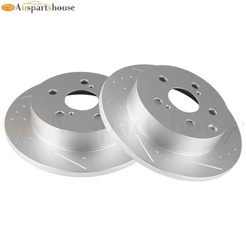 Pair Rear Brake Disc Rotors For 2010-12 Lexus HS250h 2006-18 Toyota RAV4 - Picture 8 of 12