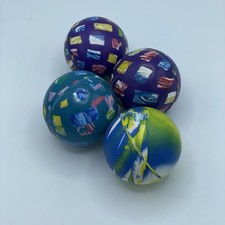 Vintage Bouncy Balls Super Balls Assorted Colors Lot Of 4