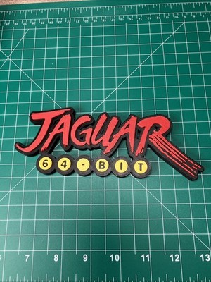 3D Printed Atari Jaguar 64 Bit Logo Sign Display Fan Art Video Game