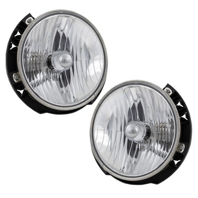 #ad #ad Driver and Passenger Side Headlights For Jeep Wrangler 2007 2017 Halogen w Bulbs $73.42