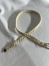 Vintage Gutos Off white Braided Woven Belt 33 Inches Made In Germany