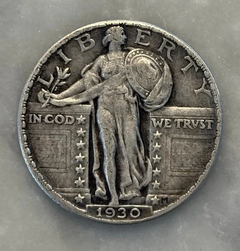 1930-P Standing Liberty Quarter - VF - Very Fine - 90% Silver