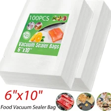 100/200/300pcs Food Vacuum Sealer Bag 6"x10" Embossed Saver Storage Package