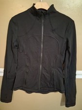 Lululemon Define Jacket Size 6 Womens Black Full Zip Thumbholes Luon Fitted