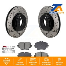 Front Drill Slot Brake Rotors Semi-Metallic Pad Kit For BMW X3 330i xDrive X4 Z4
