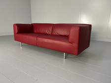 CASSINA "250 MET" DIVANO GRANDE IN PELLE ROSSO INTENSO "CARMINIO" PELLE SCOZIA