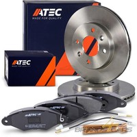 Atec Bremsscheiben BelÜFtet + BelÄGe Vorne FÜR Renault Kangoo Nissan Kubistar