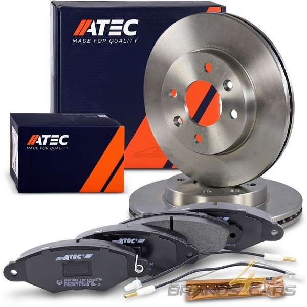 Atec Bremsscheiben BelÜFtet + BelÄGe Vorne FÜR Renault Kangoo Nissan Kubistar-image