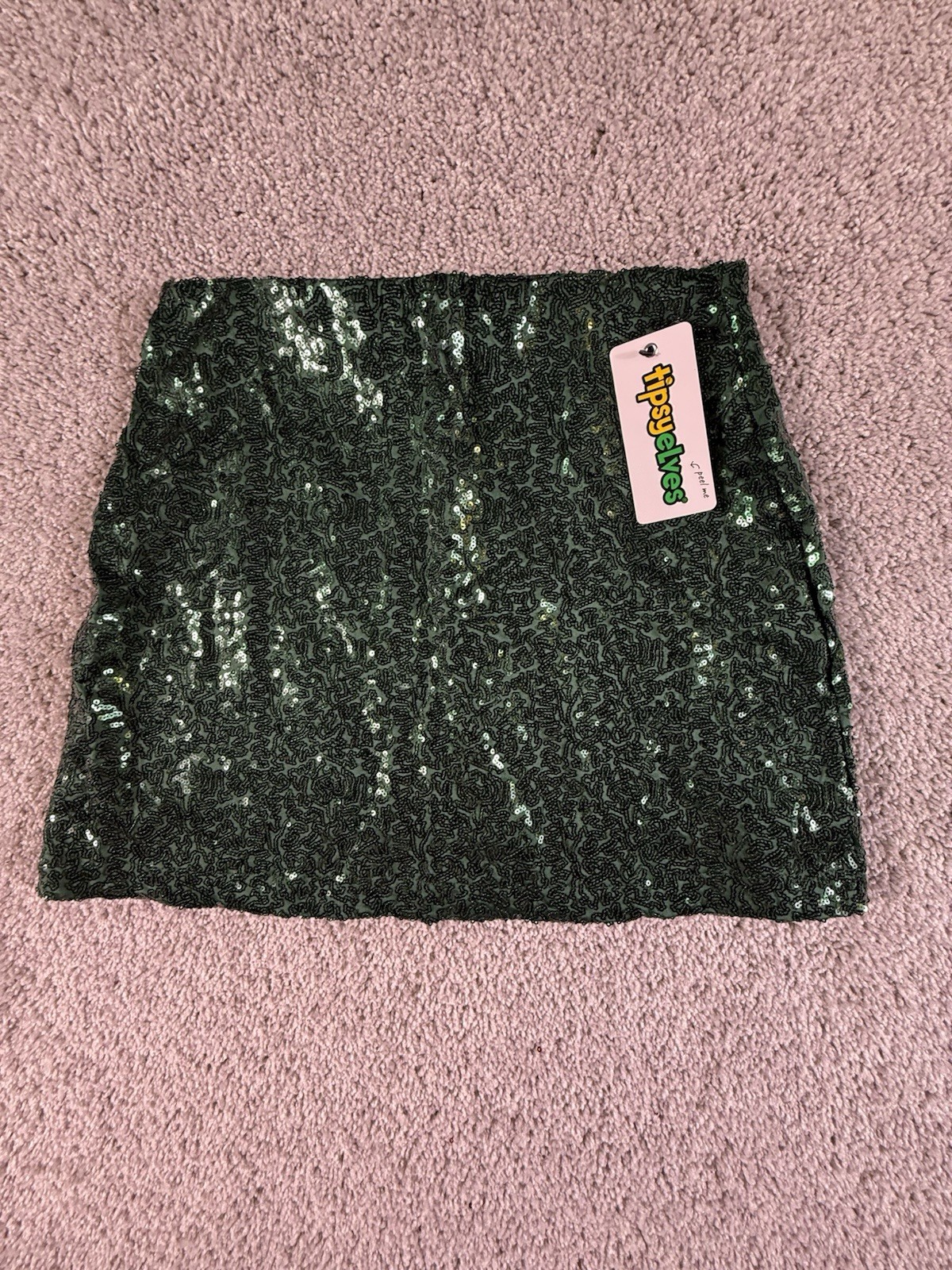 Tipsy Elves Green Sequin Women’s Mini Skirt NWT Holiday Party Medium