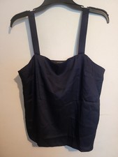 NWT Banana Republic Navy Elevated Tank Top, Sz M- Minimalist Quiet Luxury Chic