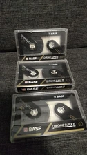 3 BASF Chrome Super II 60 min Audiocassettes