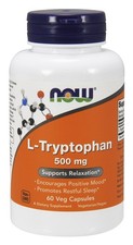 NOW Foods L-Tryptophan, 500mg 60 vcaps - Exp.06/28