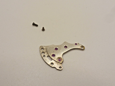 Rolex movement base 1530 1560 1570 ... part: 7823 train wheel bridge & screw