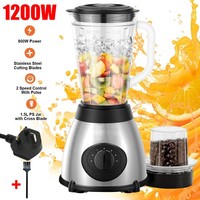 1200W Blender Smoothie Maker Food Processor Coffee Grinder Mixer Fruit Juice UK