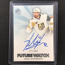 2021-22 Sp Authentic Nhl Daniil Miromanov 2011-12 Future Rookie Auto 271/499