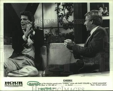 1983 Press Photo Ted Danson and Gary Collins appear on "Hour Magazine"