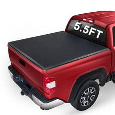 5.5ft Roll Up Tonneau Cover for Toyota Tundra 5'6" Bed, Soft Truck Bed Cover