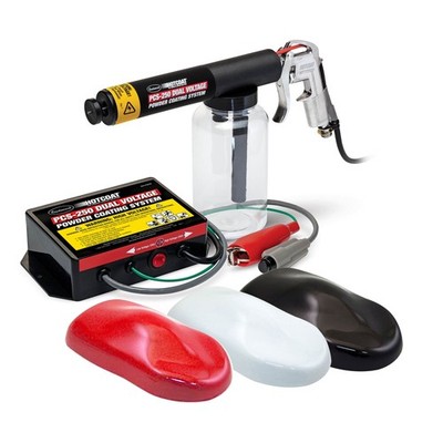 Eastwood PCS-250 Powder Coating System with Red White and Black Powders