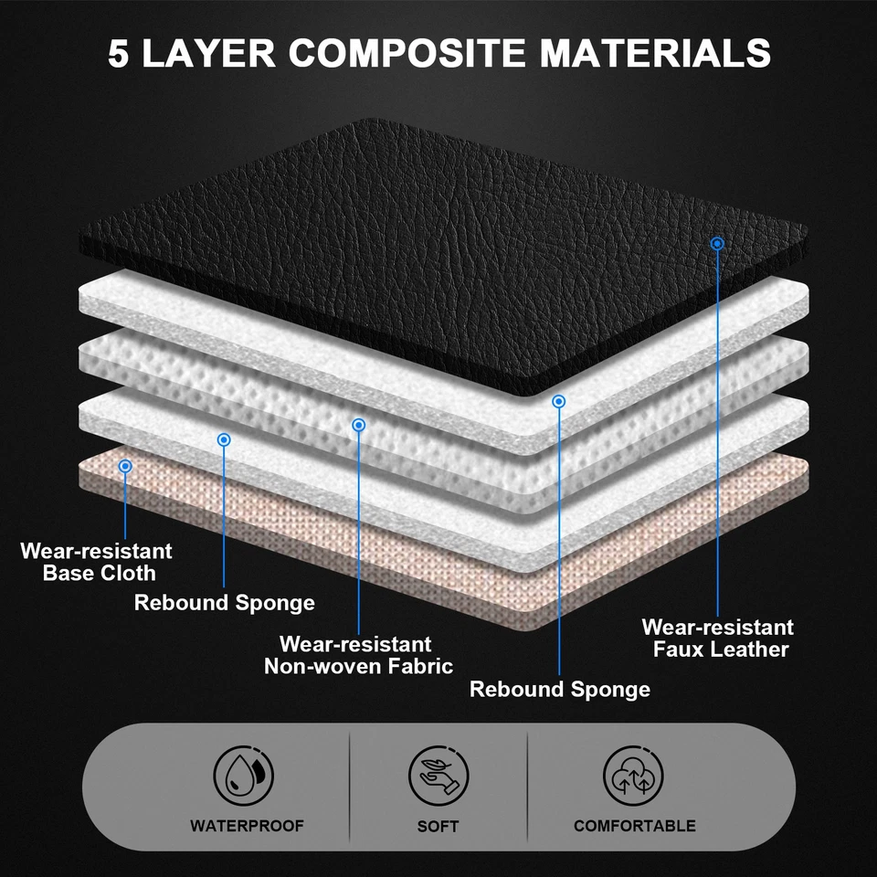 Fit for Mazda 3/5/CX-3/CX-5 Car Seat Covers Front Rear Seat Protector - Image 3 of 4