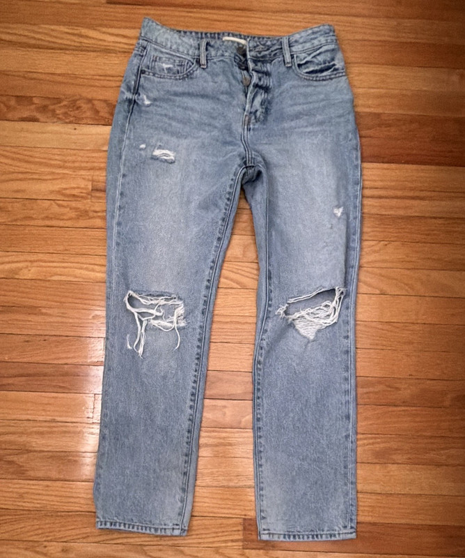 Hidden Light Wash Blue High Rise Skinny Slim Jeans Distressed 5-Pocket Cotton
