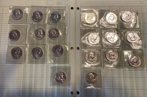 1961 Franklin Proof Half Dollars  Lot Of 20 In Flips