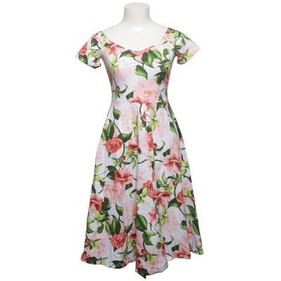American Apparel, Kleid, Größe: M, Weiß/Pink/Grün, Baumwolle/Elasthan #Hwg