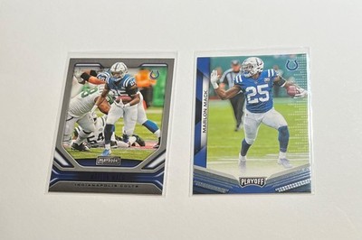 Marlon Mack 2019 Playbook Purple Foil #30 & Playoff #56 Colts