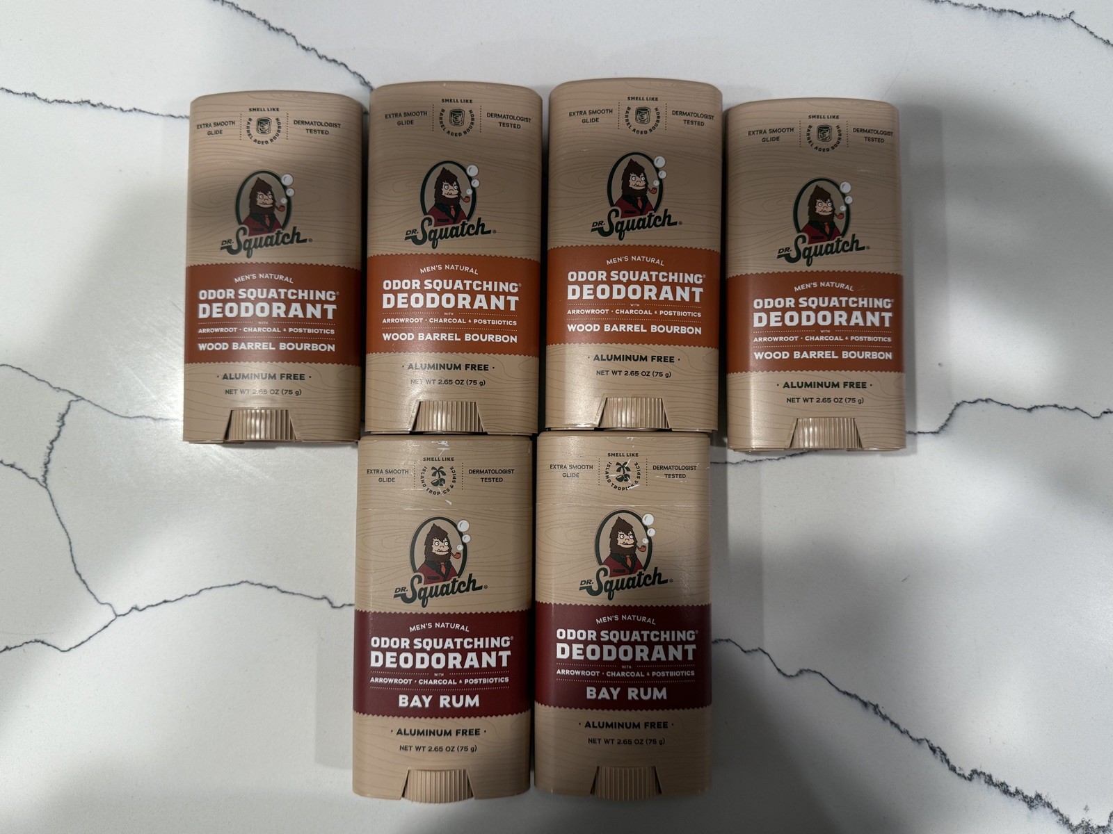 dr squatch deodorant 6  Pack-Wood Barrel Bourbon/ Bay Rum. FAST SHIPPING 
