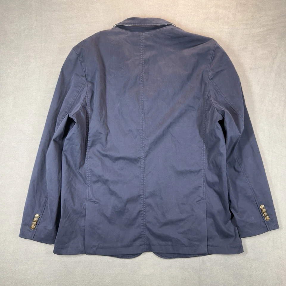 Jaqueta Tommy Bahama Masculina XL Azul Marinho Boracay Blazer Não Estruturado Elástico Ventilação Dupla - Imagem 4 de 4