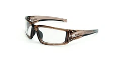 Uvex by Honeywell Hypershock Safety Glasses, Brown Frame with Clear Lens &