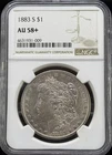 1883 S Morgan Silver Dollar NGC AU-58+